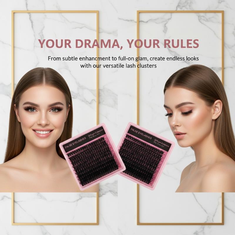Eyelash Extension Vendor - 10Row 140 Clusters Fluffy Thick Lashes