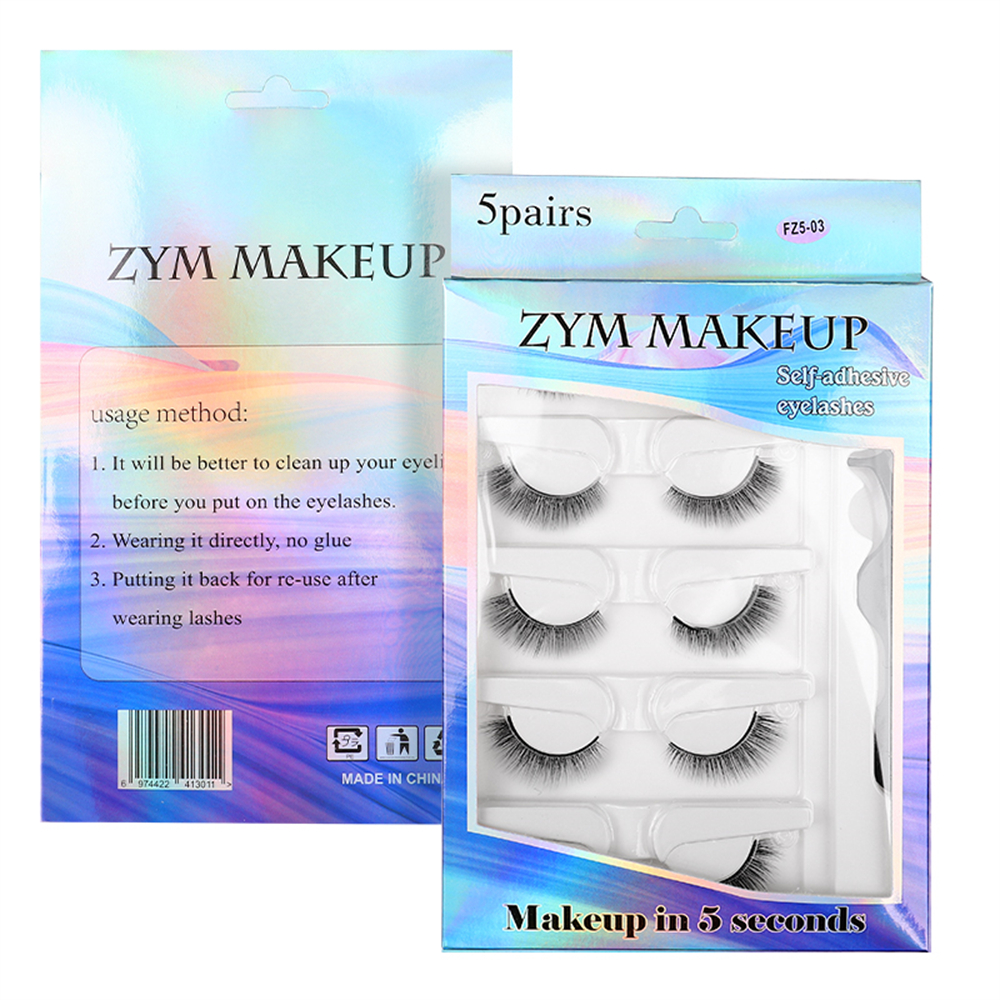 Sensitive Lash Glue - 5 pairs of glue-free with multiple