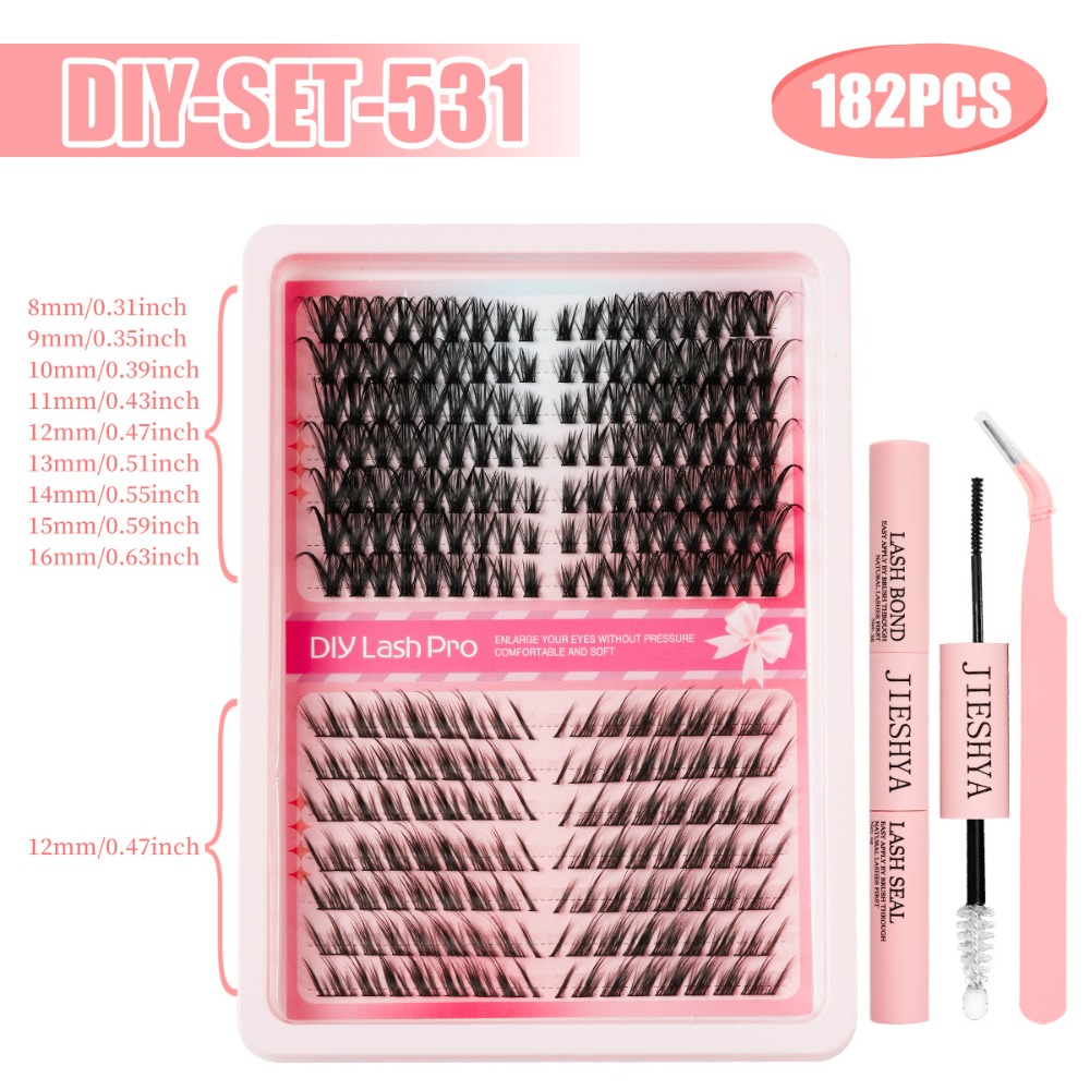 Eyelash Extension Cat Eye - 40D Cluster DIY Lash Extension Invisible
