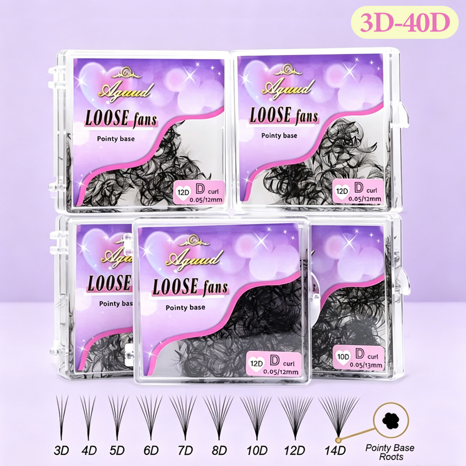 Eyelash Extension Medium - AGUUD 3D to 40D Thin Pointy