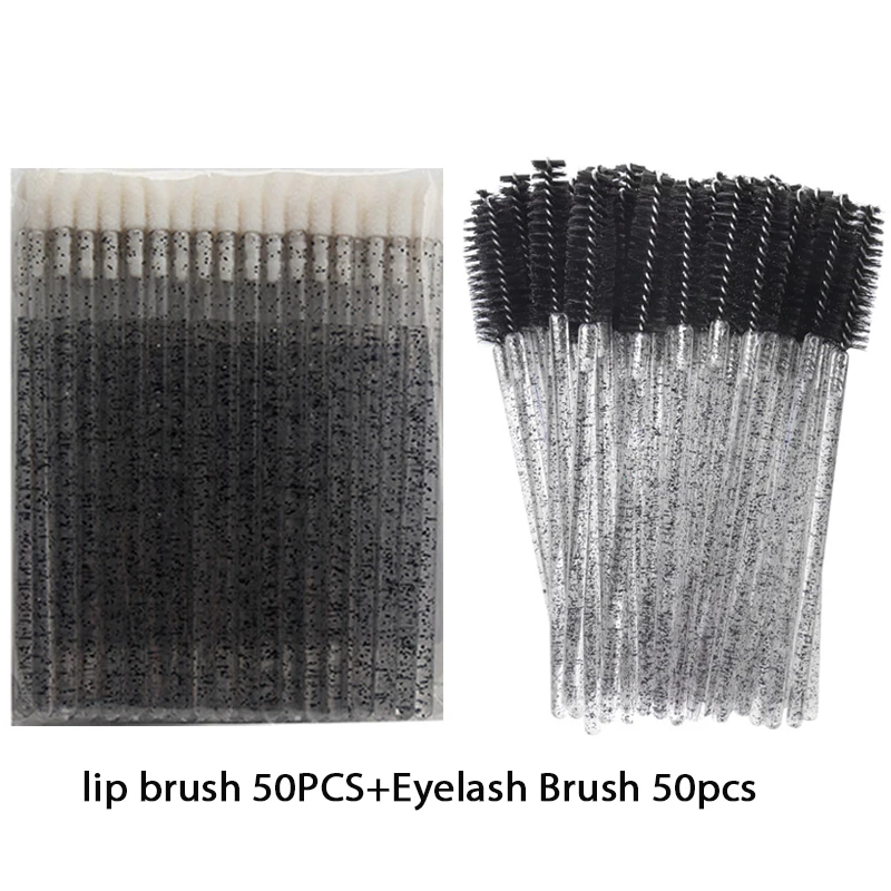 Eyelash Extension Wholesale - Brushes Lip 100PCS Disposable Eyelashes Mascara