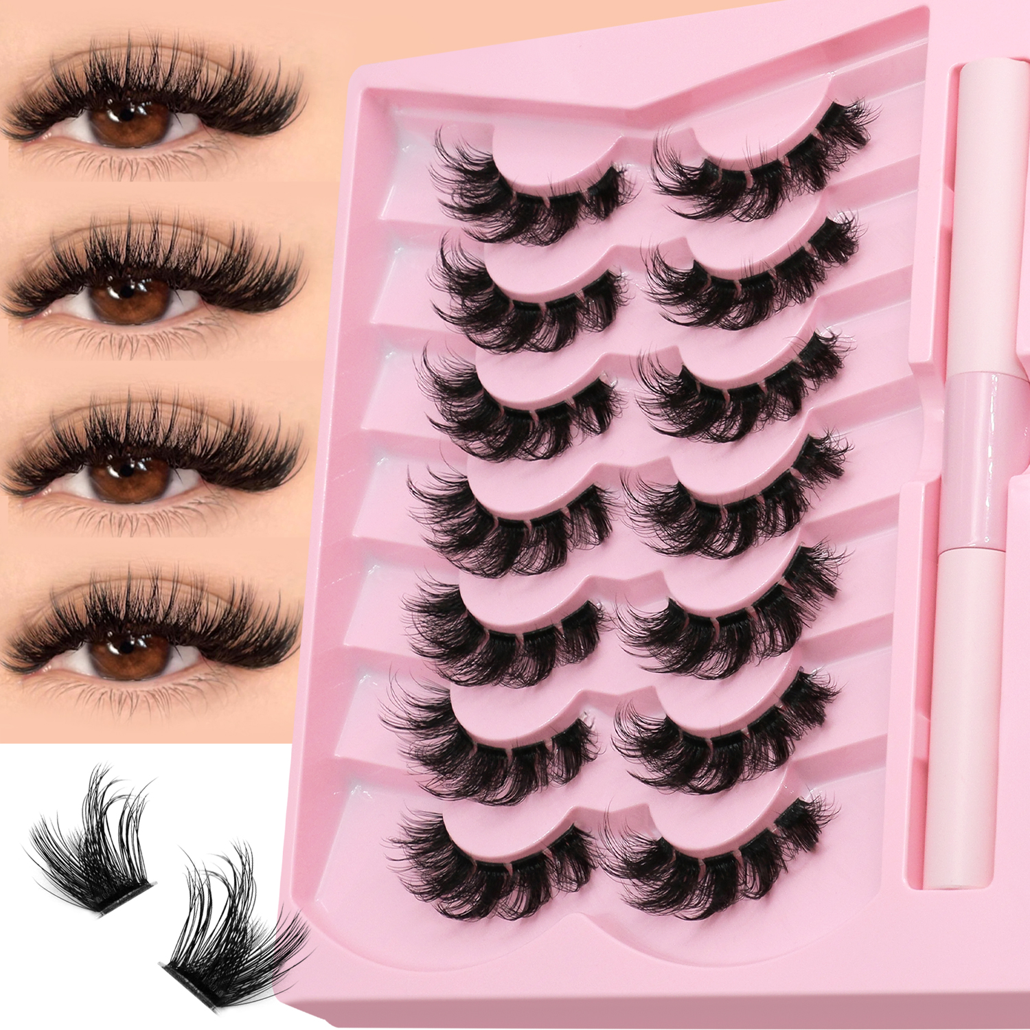 DIY lash clusters set Extensio - đánh giá và giá Eyelash Extension Cat Eye