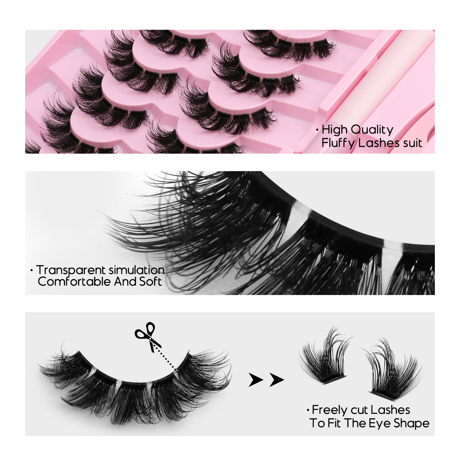 DIY lash clusters set Extensio - đánh giá và giá Eyelash Extension Cat Eye
