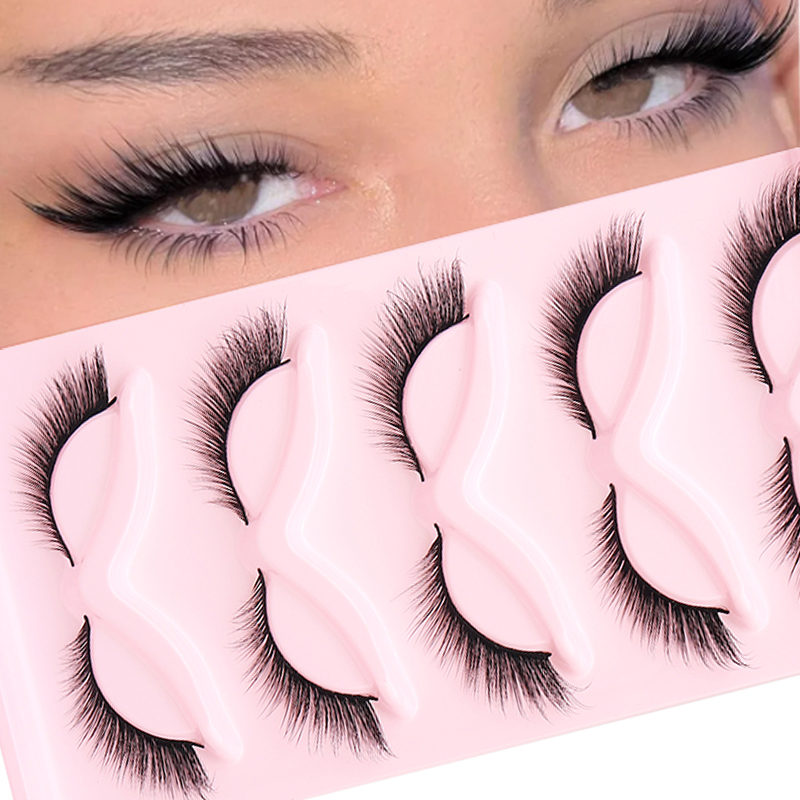 5 Pairs Fluffy False Eyealshes - đánh giá và giá Eyelash Extension Cat Eye