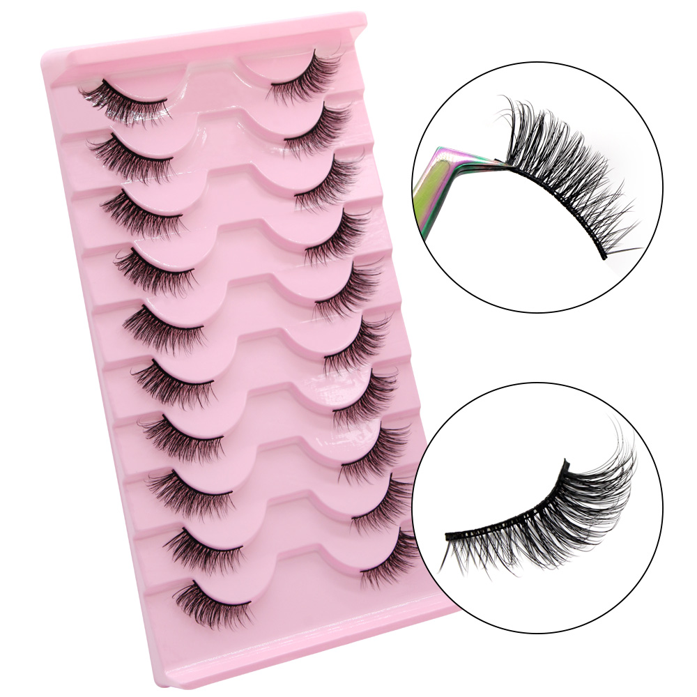 Moonlily 10 Pairs Half Eyelash - đánh giá và giá Eyelash Extension Cat Eye