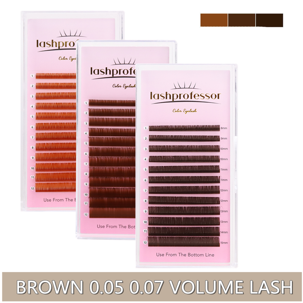 0.05 0.07 Light/Medium/Dark Br - đánh giá và giá Eyelash Extension Medium