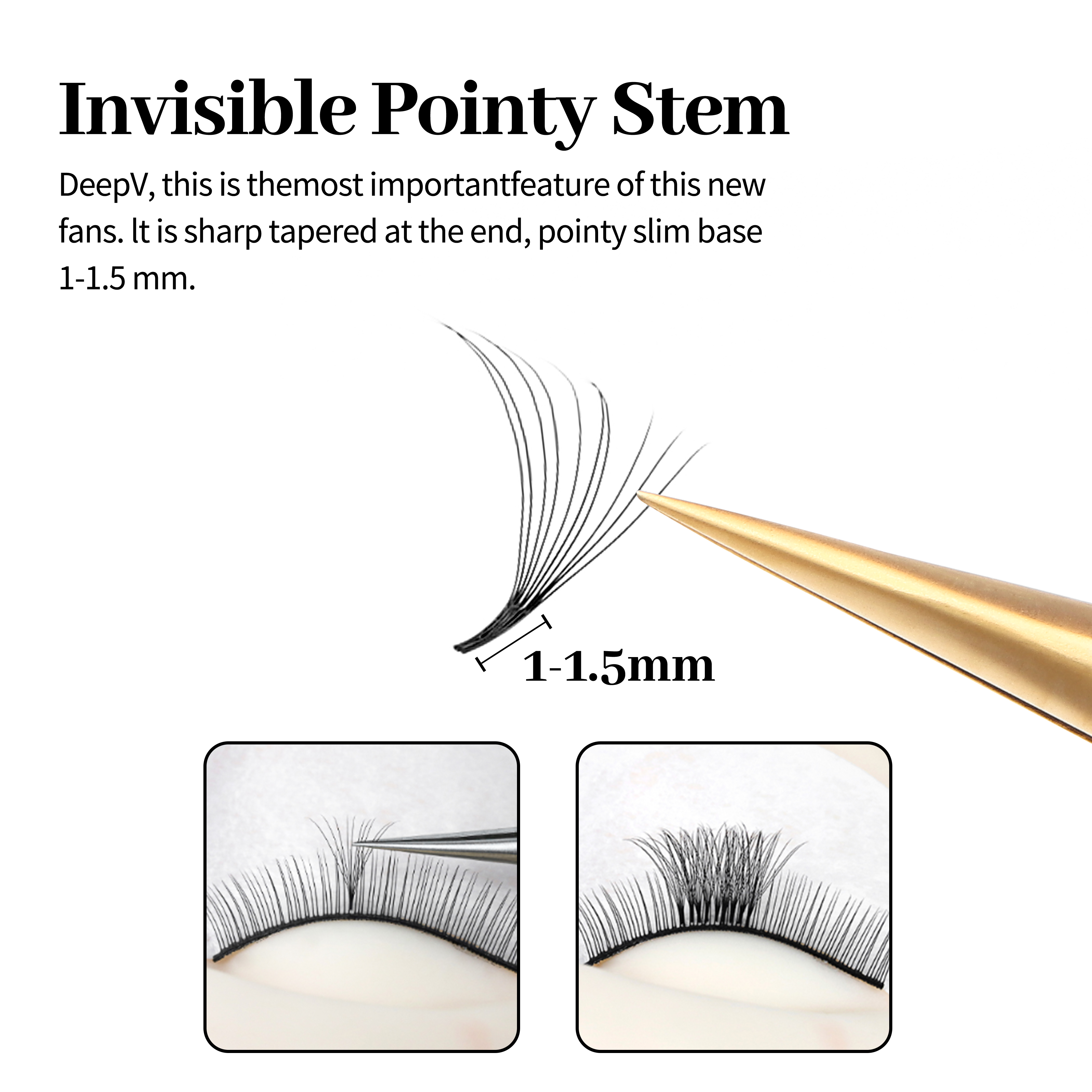XIUSUZAKI Pointy Base Loose Fa - đánh giá và giá Eyelash Extension Medium