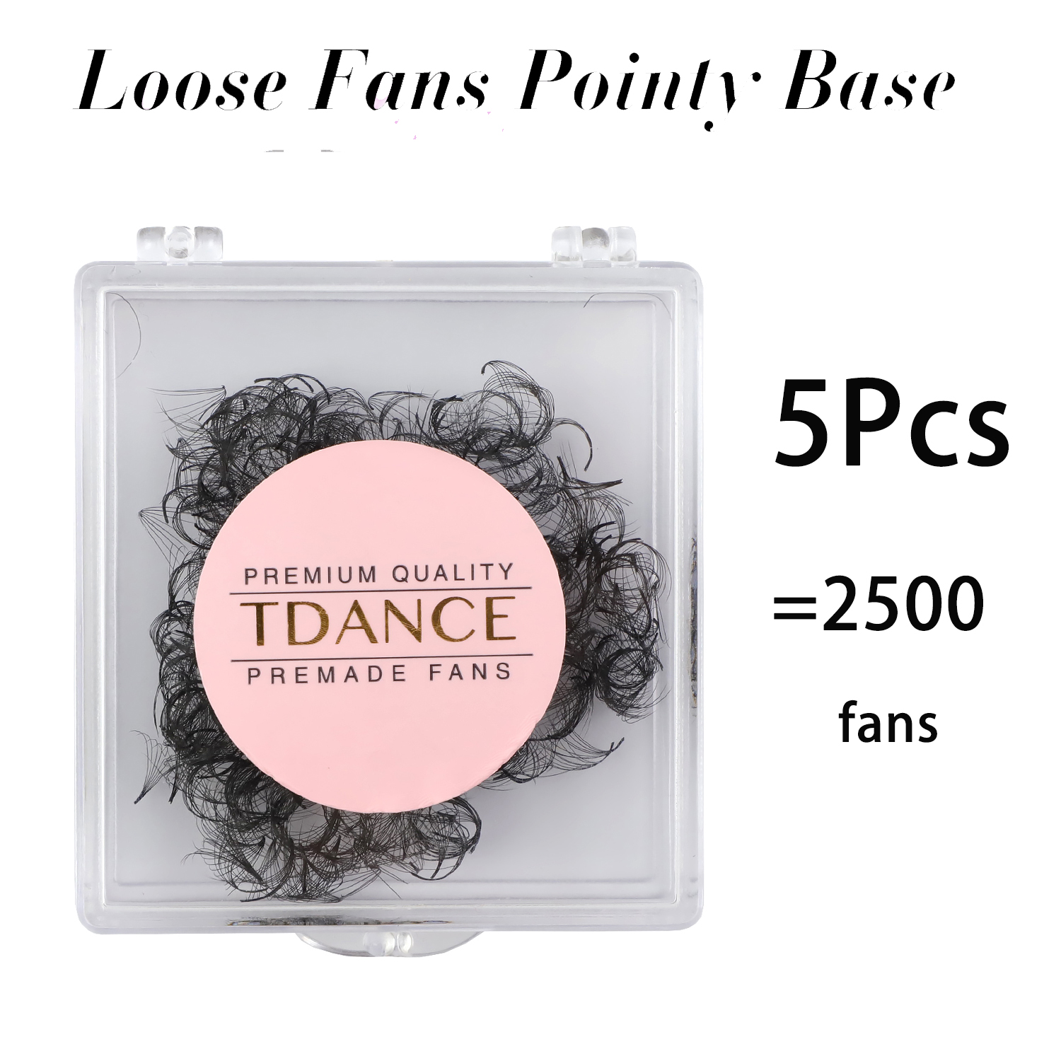 TDANCE 2500 Loose Fans Pointy  - đánh giá và giá Eyelash Extension Medium
