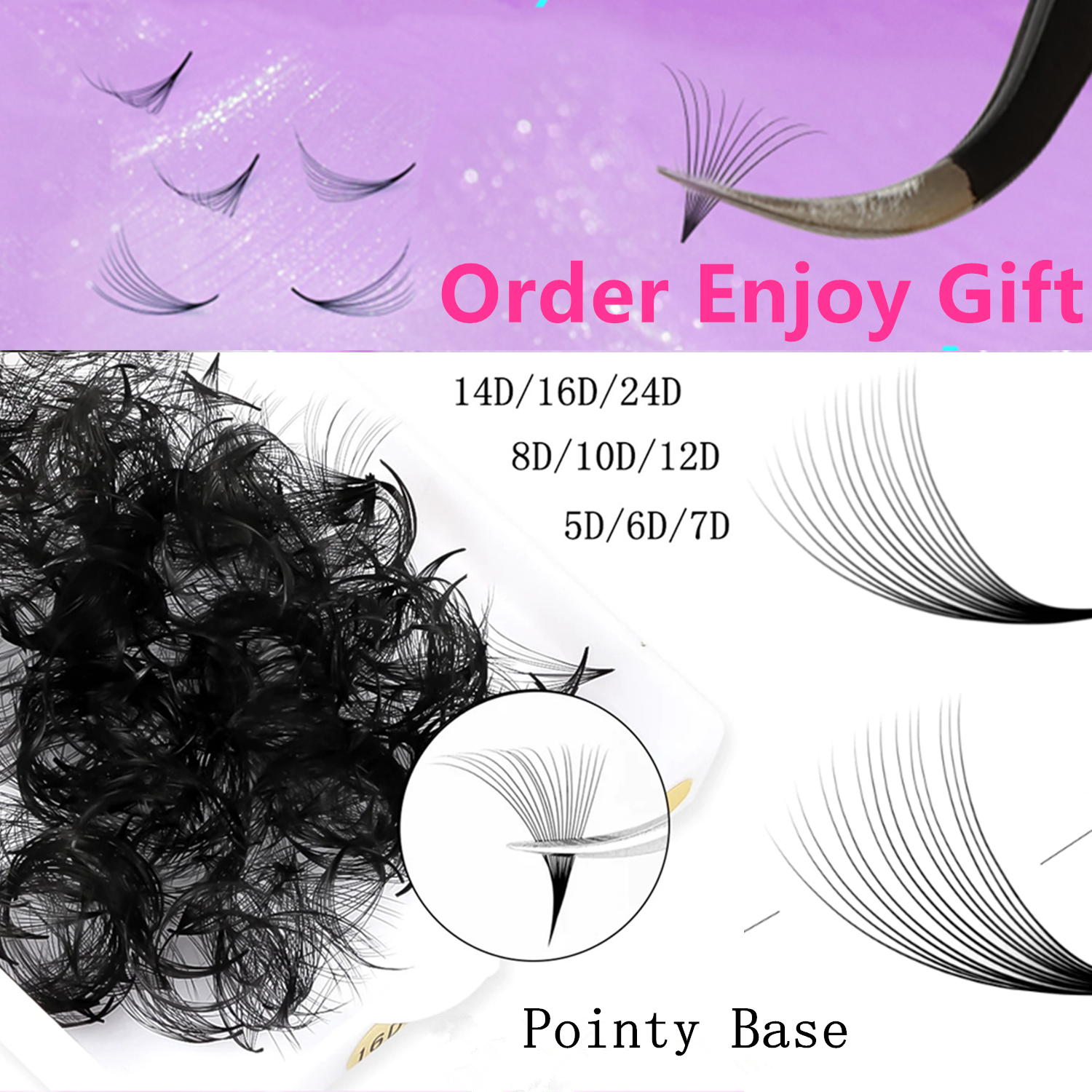 TDANCE 2500 Loose Fans Pointy  - đánh giá và giá Eyelash Extension Medium
