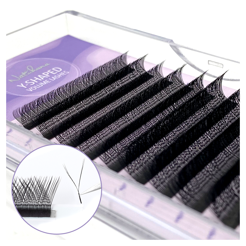 NATUHANA YY Shape Black Brown  - đánh giá và giá Eyelash Extension Y Shape