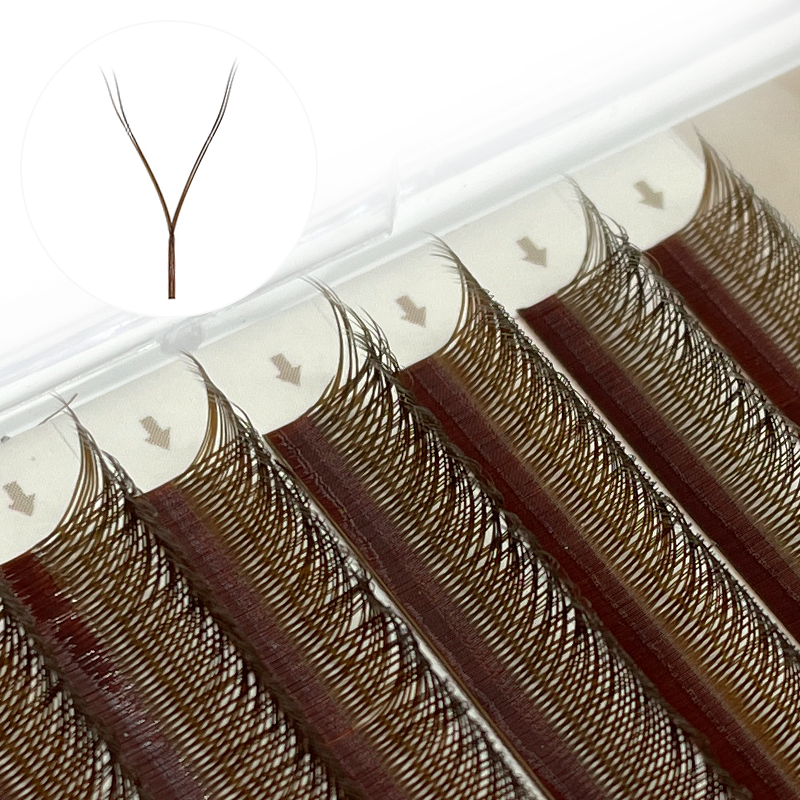 NATUHANA YY Shape Black Brown  - đánh giá và giá Eyelash Extension Y Shape