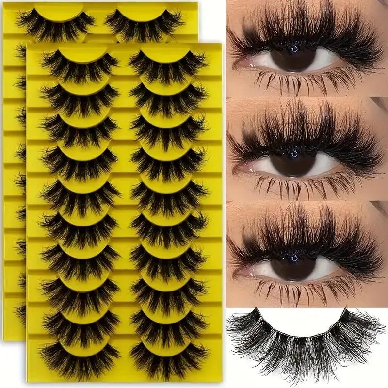 10 Pairs Eye Eyelashes 5D Fluf - đánh giá và giá Eyelash Extension Cat Eye