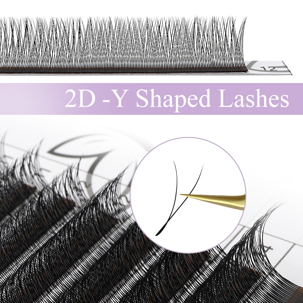 SAKURAHANA 2D YY Lashes Double - đánh giá và giá Eyelash Extension Y Shape