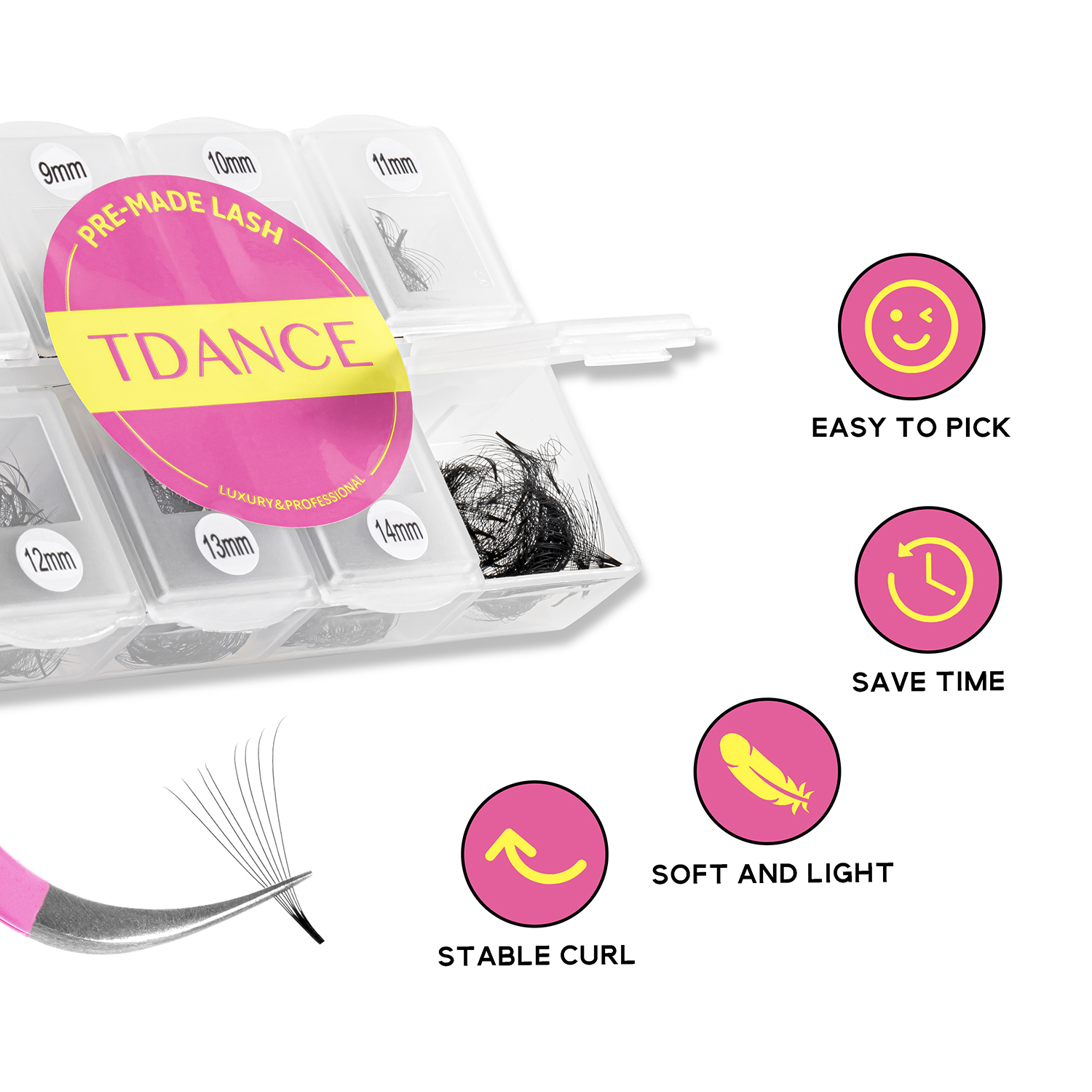 TDANCE 600 Fans Loose Fan Mixe - đánh giá và giá Eyelash Extension Medium