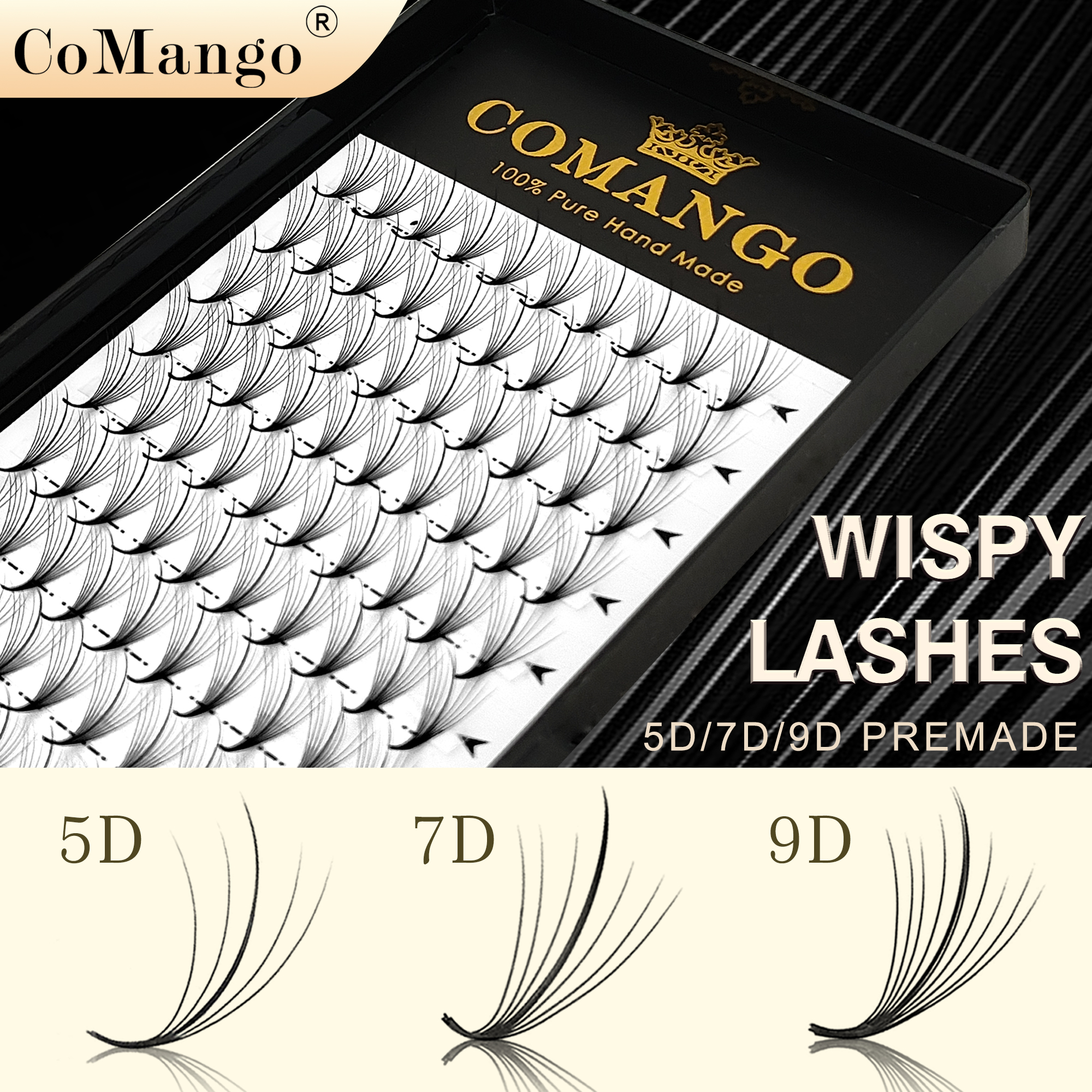 CoMango Wispy Fans Russian Vol - đánh giá và giá Eyelash Extension Hybrid