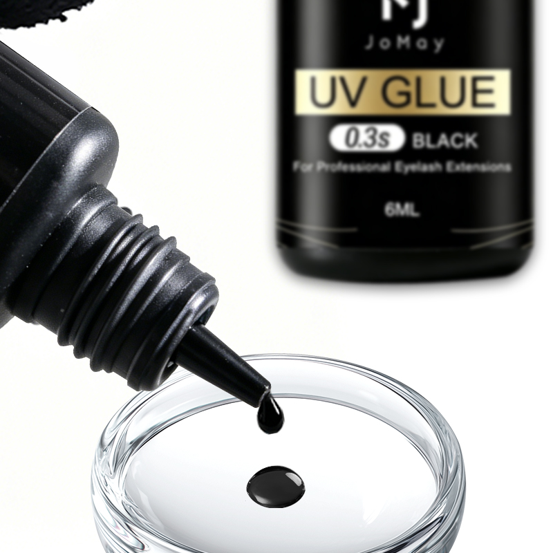 JOMAY Black Clear Purple UV Ey - đánh giá và giá Sensitive Lash Glue