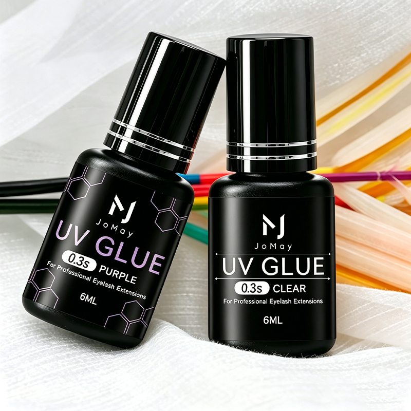 JOMAY Black Clear Purple UV Ey - đánh giá và giá Sensitive Lash Glue