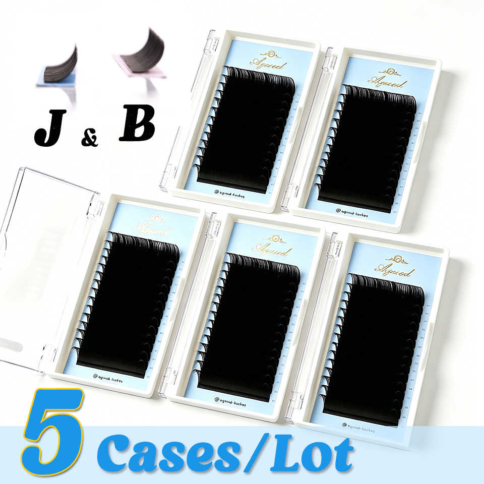 AGUUD 5 Cases Individual Eyela - đánh giá và giá Eyelash Extension Korean Style