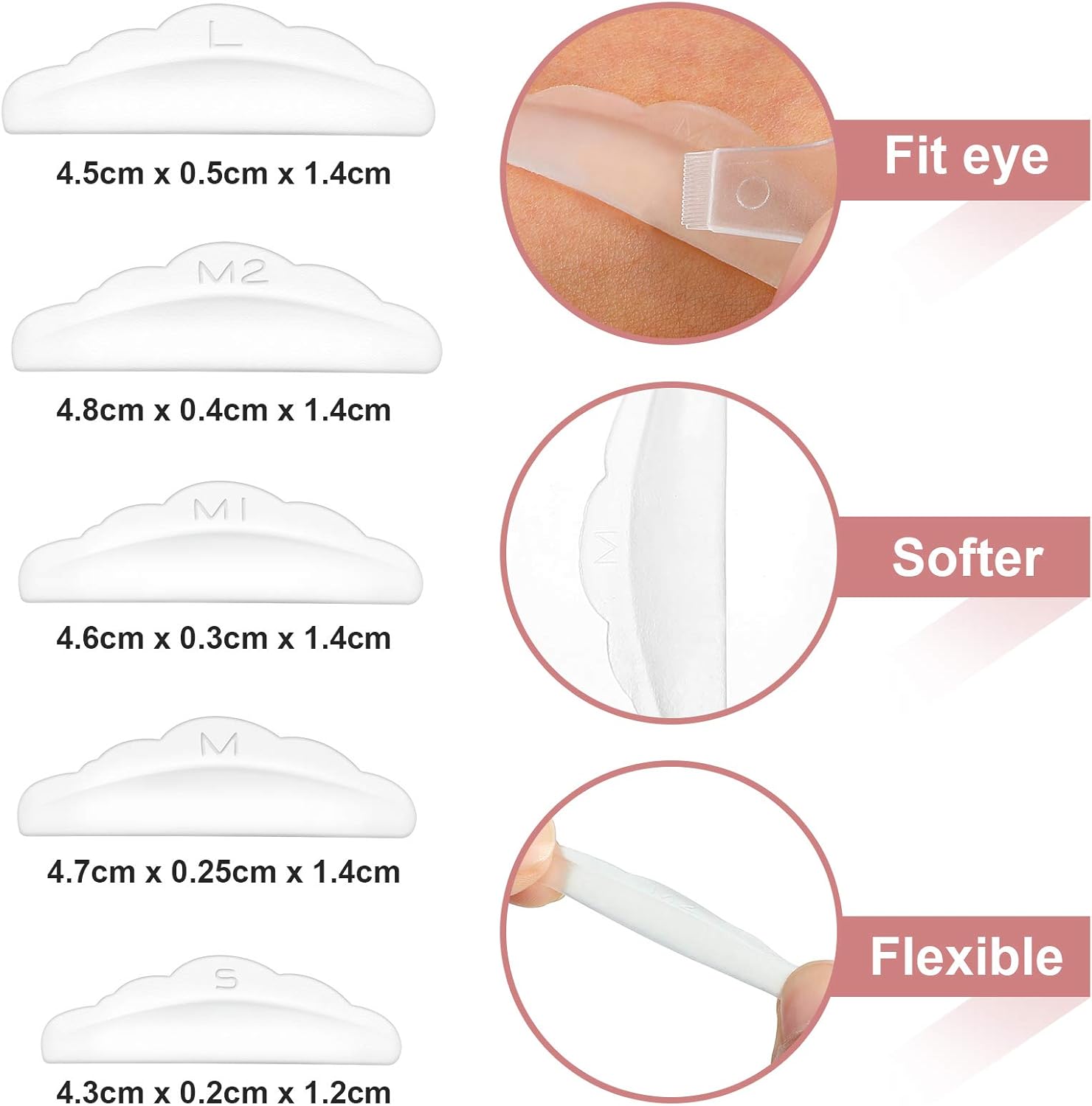 20 Pcs Silicone Lash Lift Pads - đánh giá và giá Eyelash Extension Y Shape