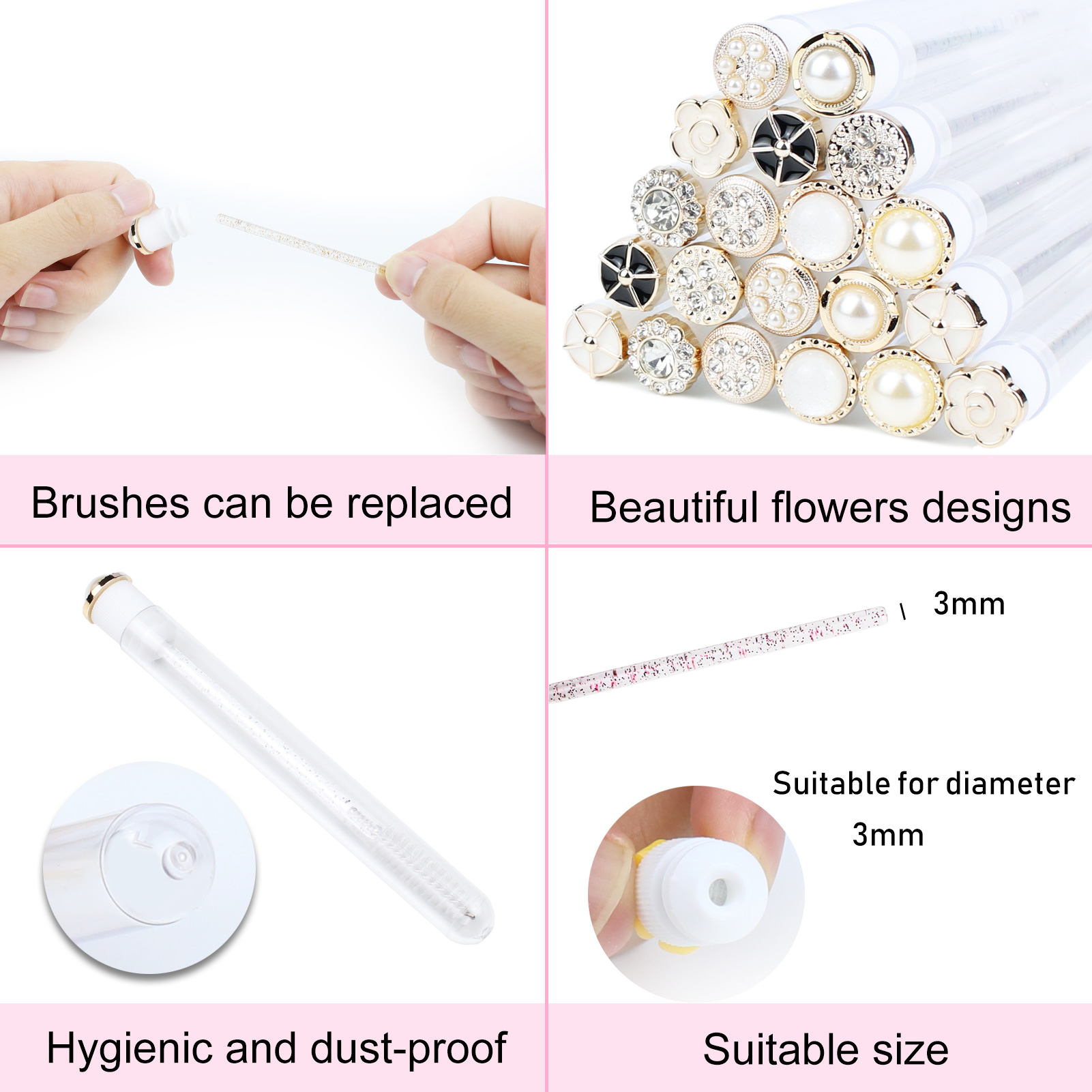 Mascara Wands Tube 20pcs Reusa - đánh giá và giá Eyelash Extension Vendor