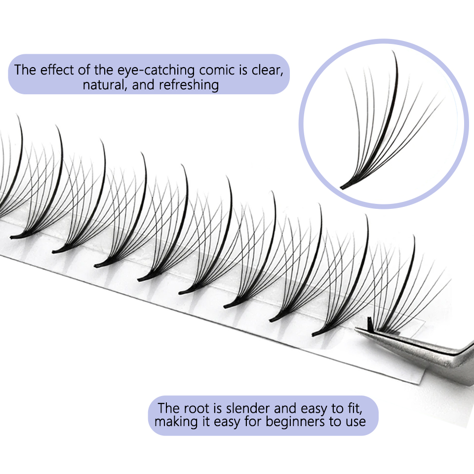 AGUUD Wispy Fans Russian Volum - đánh giá và giá Eyelash Extension Hybrid