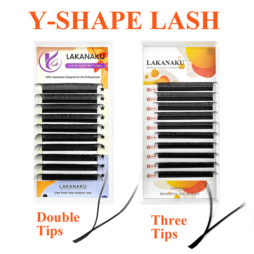 LAKANAKU Y Lashes Extensions C - đánh giá và giá Eyelash Extension Y Shape