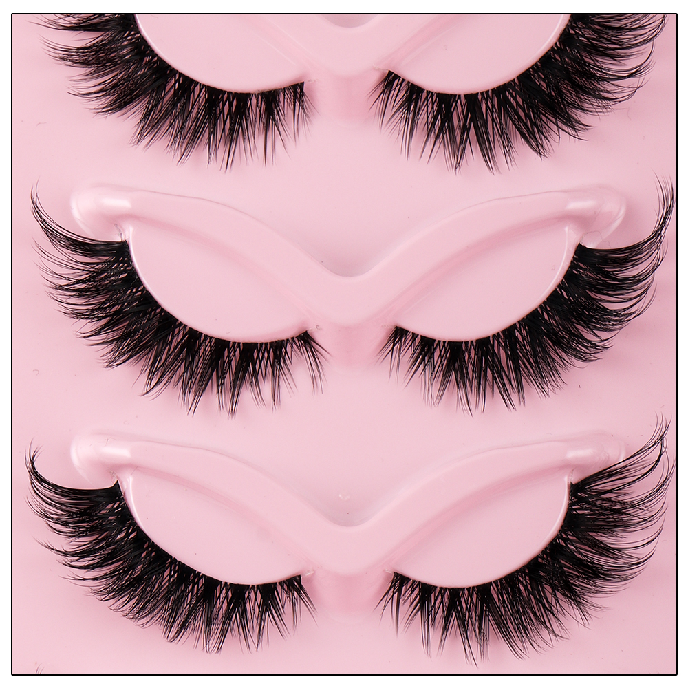 5 Pairs Cat Eye Lashes Faux Mi - đánh giá và giá Eyelash Extension Cat Eye