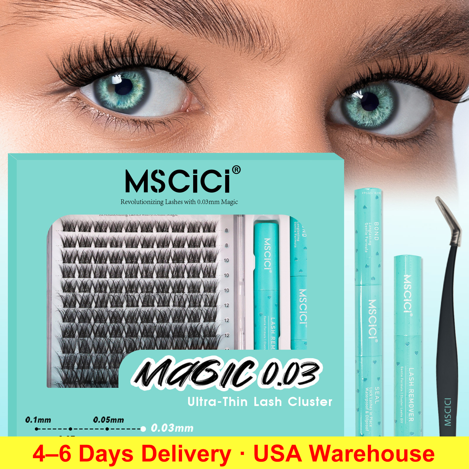 Mscici Thinnest 0.03mm Natural - đánh giá và giá Sensitive Lash Glue