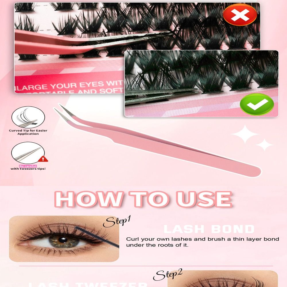 40D Cluster DIY Lash Extension - đánh giá và giá Eyelash Extension Cat Eye