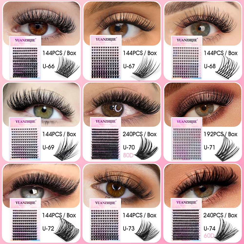 12 Rows YUANZHIJIE Premium Fau - đánh giá và giá Eyelash Extension Hybrid