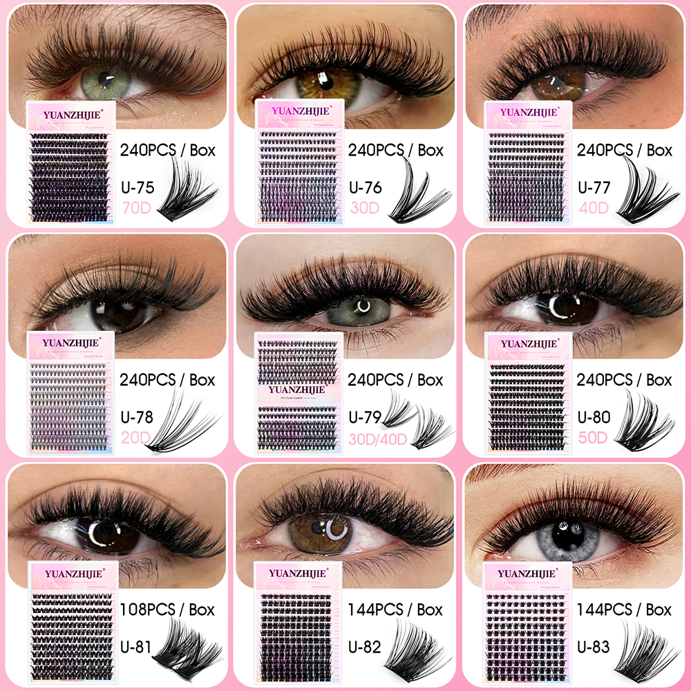 12 Rows YUANZHIJIE Premium Fau - đánh giá và giá Eyelash Extension Hybrid