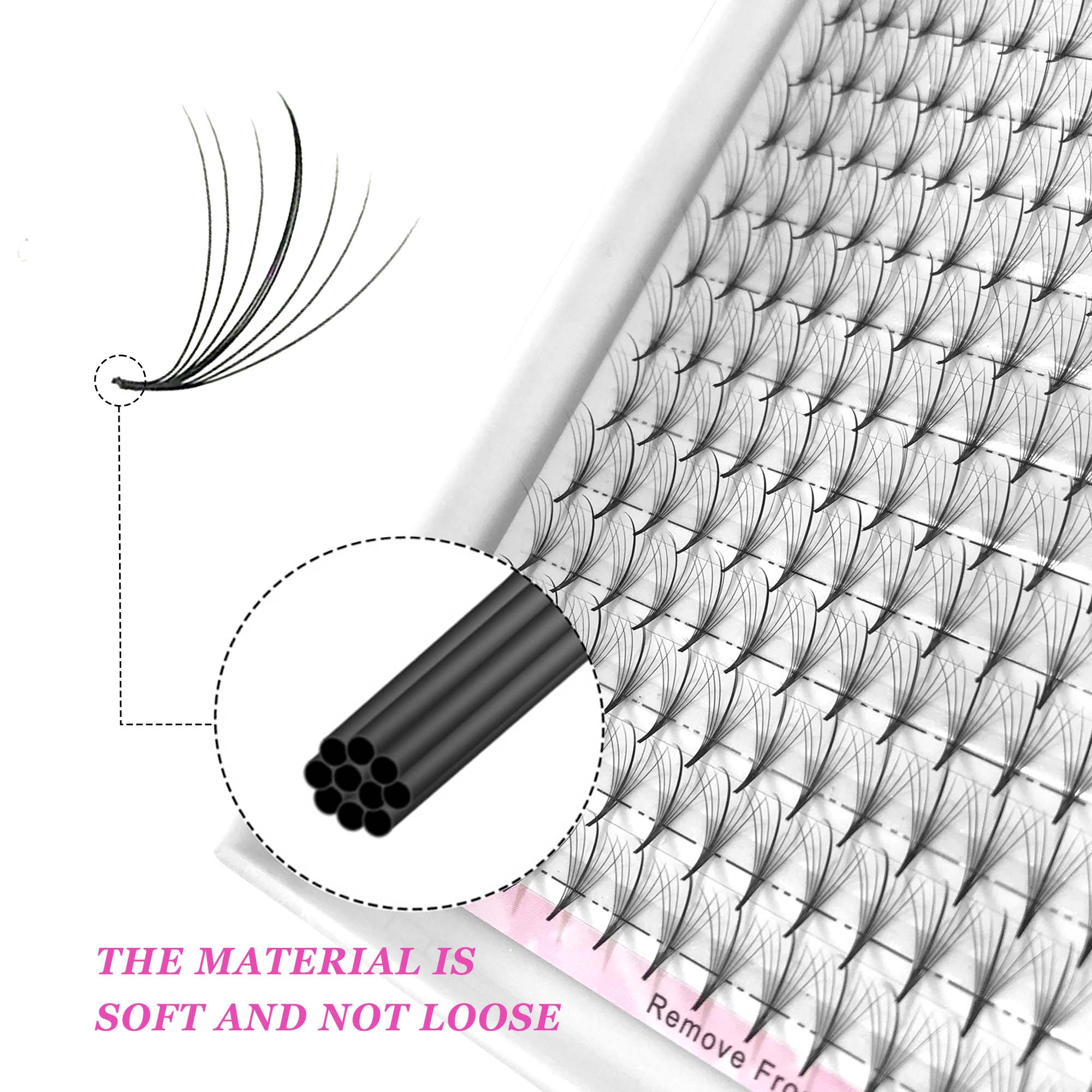7D 300Fans Thin Pointy Base Pr - đánh giá và giá Eyelash Extension Hybrid