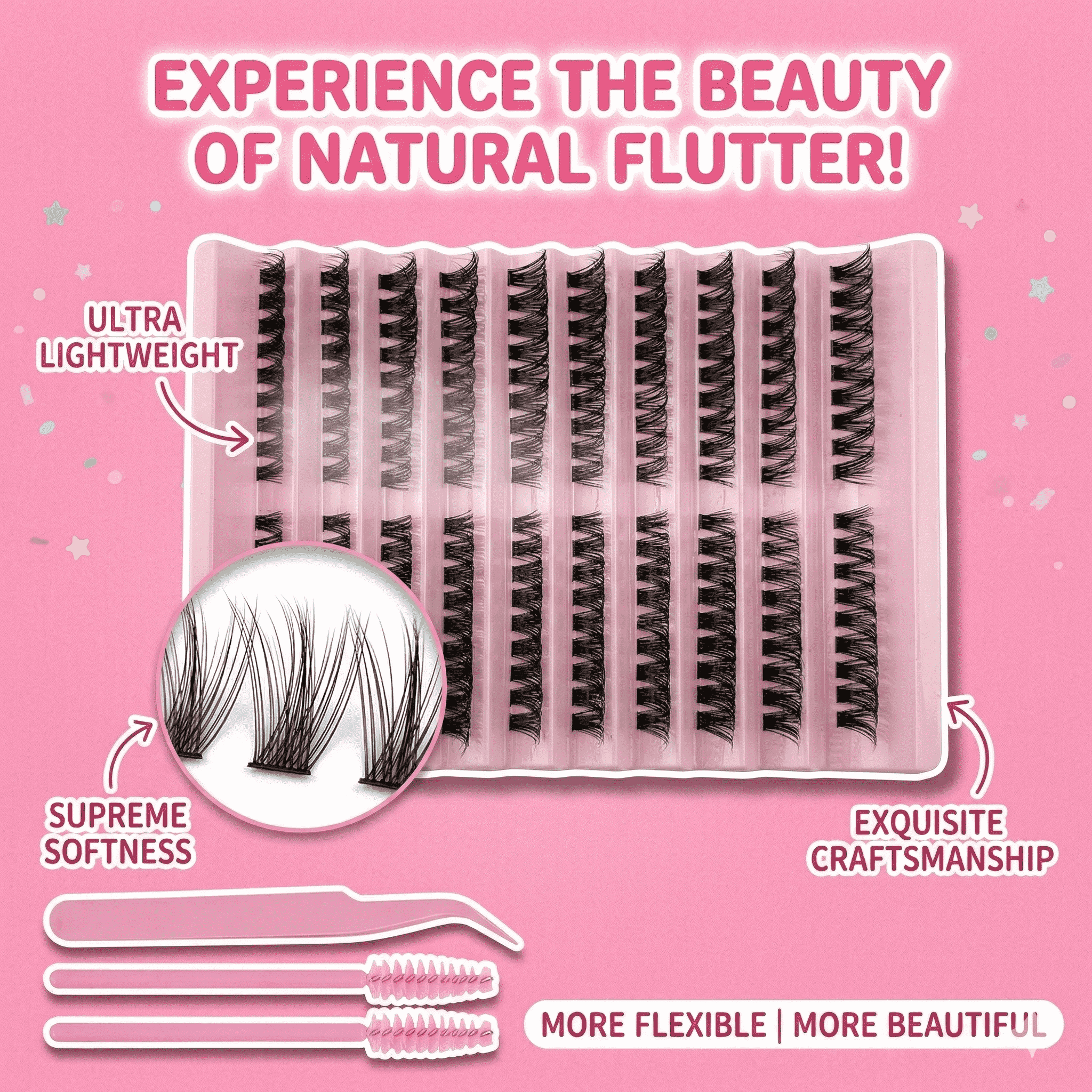 False Eyelashes Cluster Lashes - đánh giá và giá Eyelash Extension Cat Eye