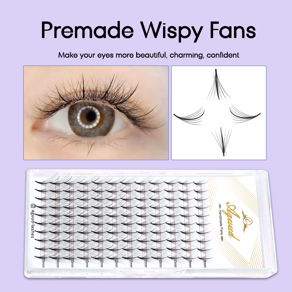 Aguud 3D 5D 7D 9D Wispy Prefab - đánh giá và giá Eyelash Extension Hybrid