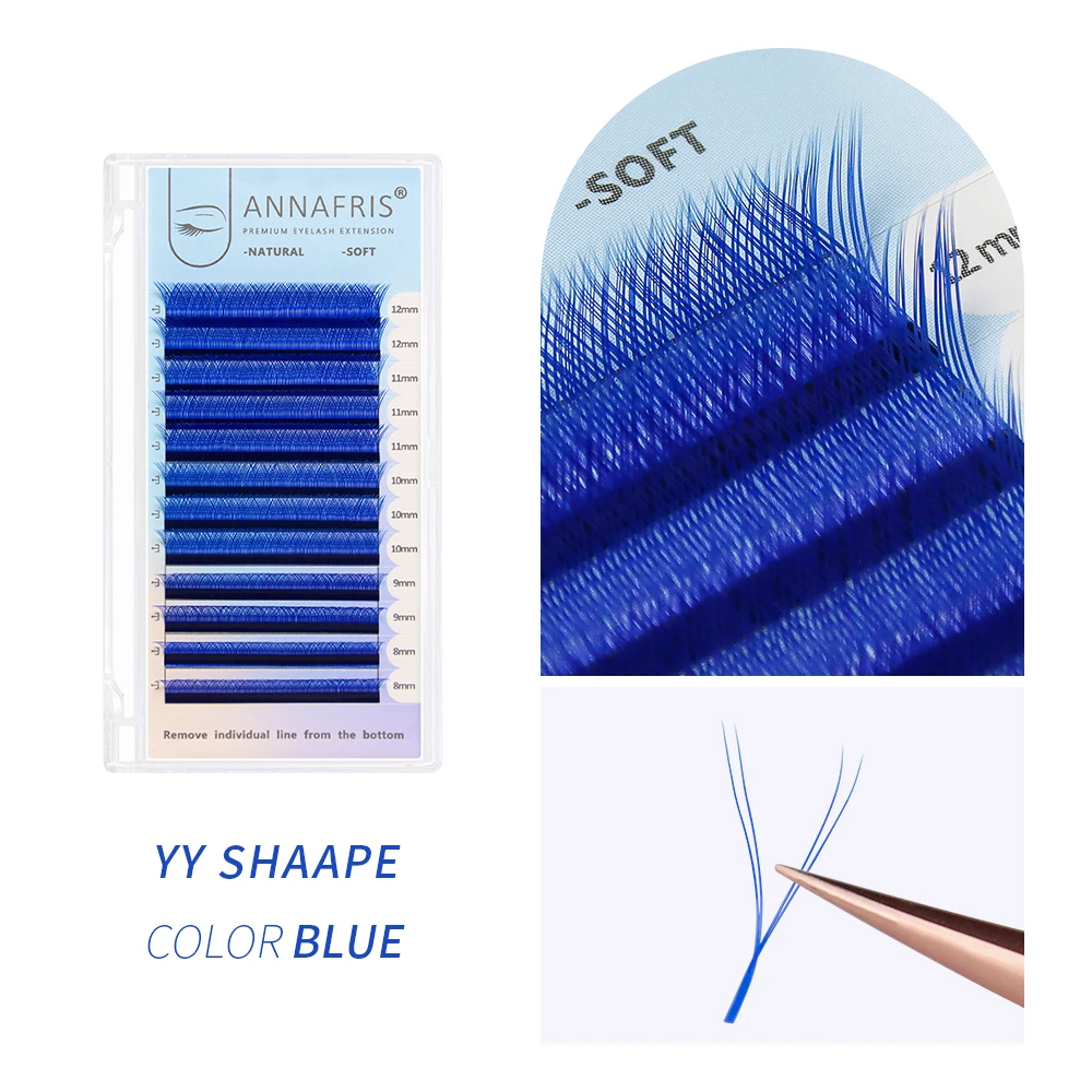 ANNAFRIS C/D Curl YY Lashes Co - đánh giá và giá Eyelash Extension Y Shape