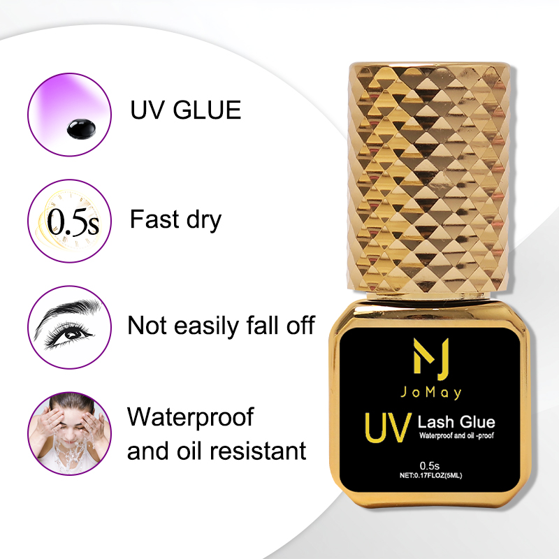 JOMAY Black UV Lash Glue 0.5S  - đánh giá và giá Sensitive Lash Glue