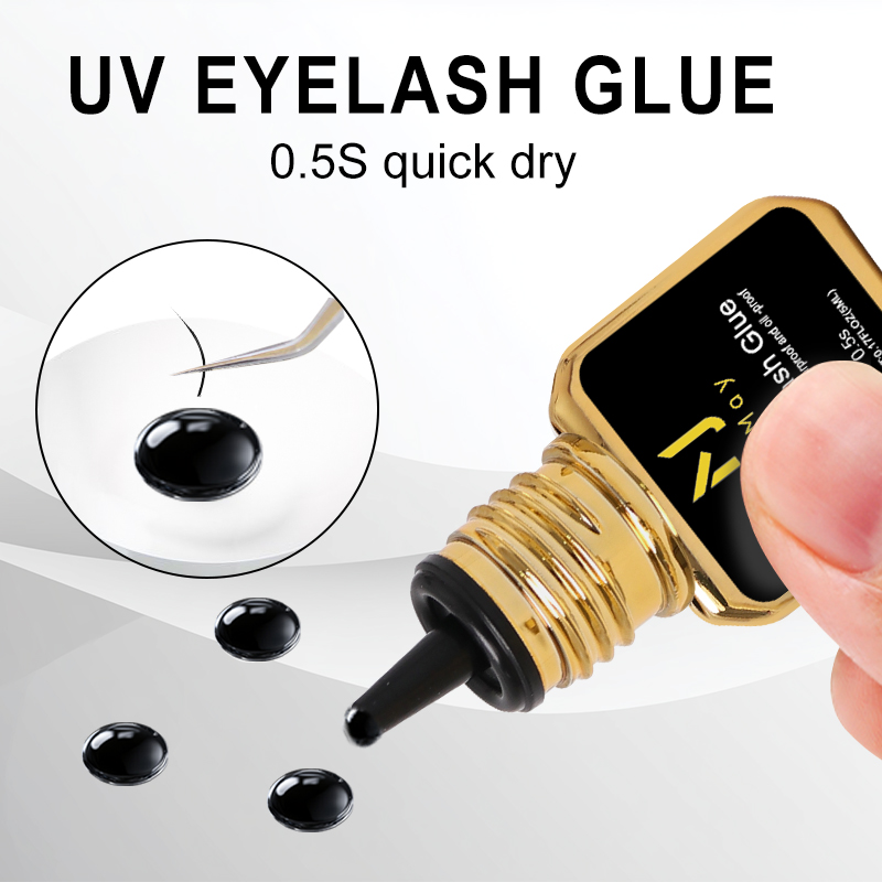 JOMAY Black UV Lash Glue 0.5S  - đánh giá và giá Sensitive Lash Glue