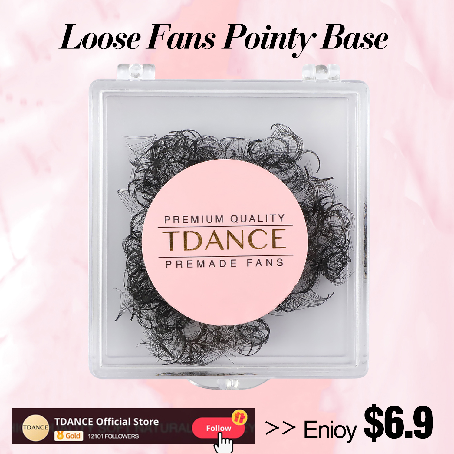 TDANCE 500Fans Pointy Base Loo - đánh giá và giá Eyelash Extension Medium