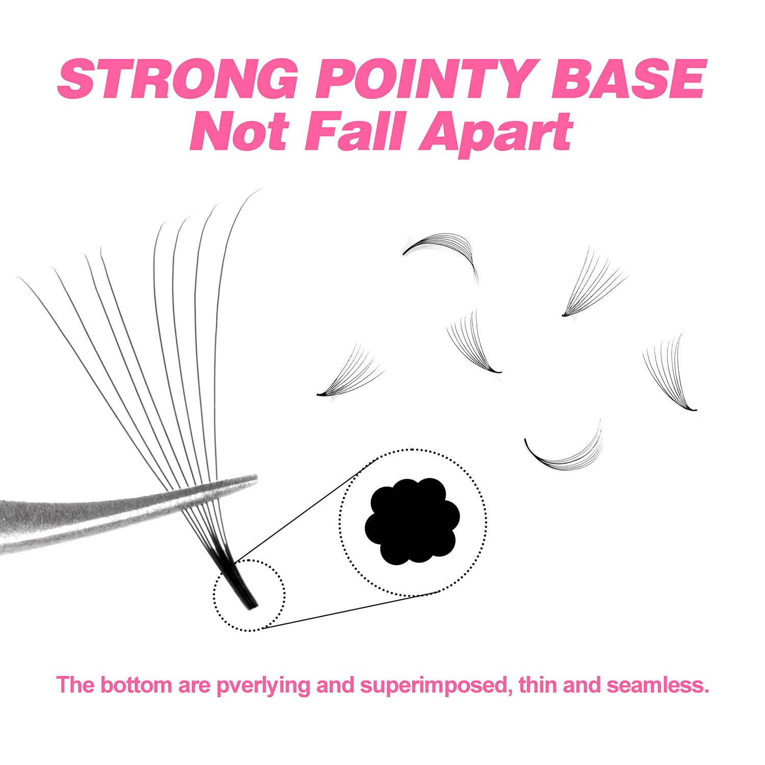 TDANCE 500Fans Pointy Base Loo - đánh giá và giá Eyelash Extension Medium