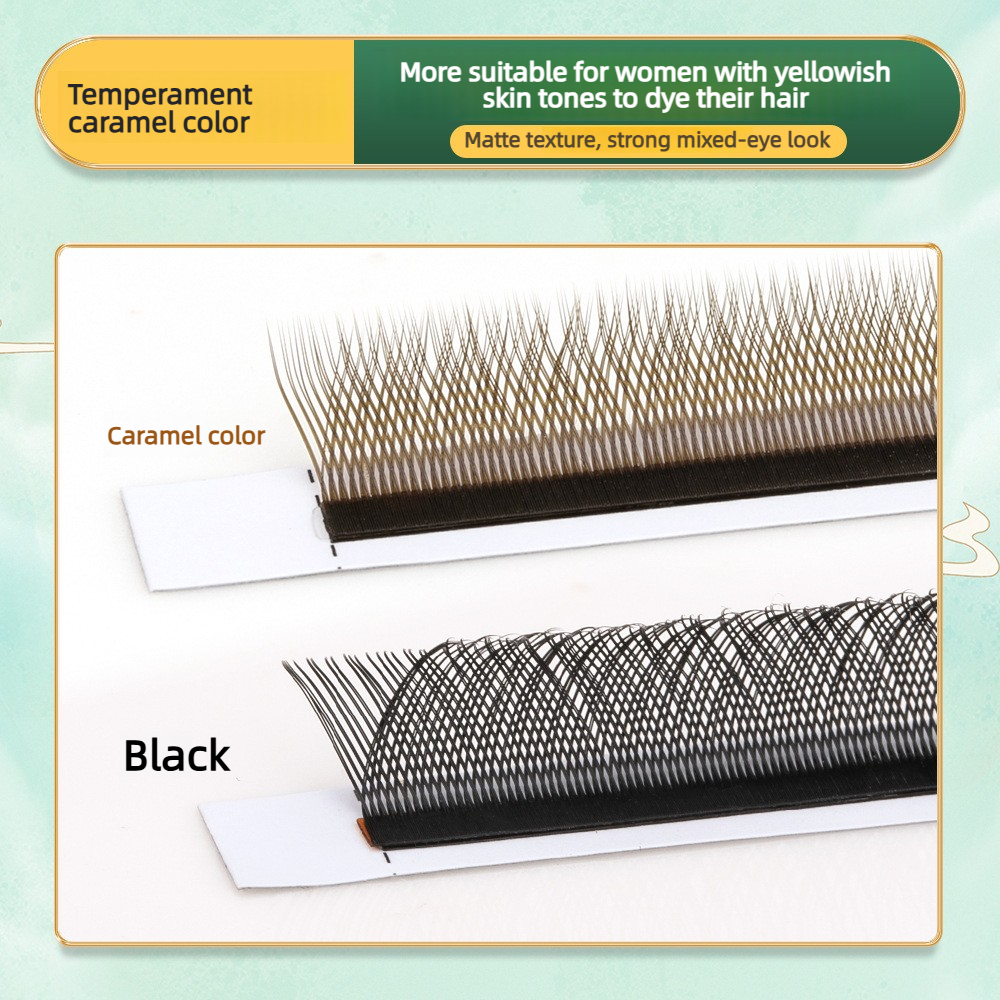Brown YY Premade Fans Eyelash  - đánh giá và giá Eyelash Extension Hybrid