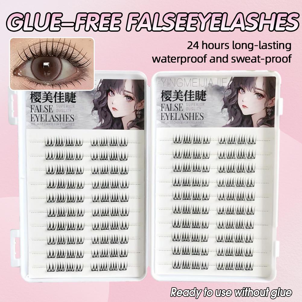 U Shape Glue-free False Eyelas - đánh giá và giá Eyelash Extension Korean Style
