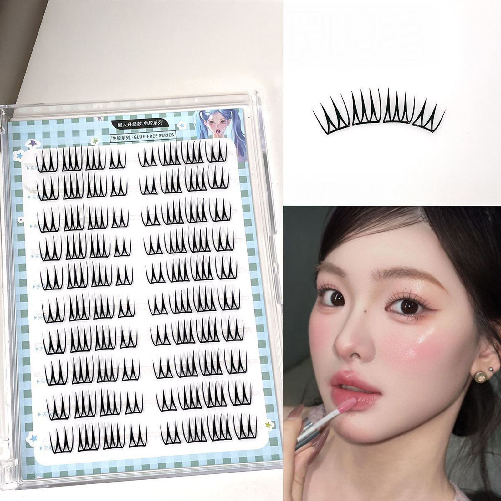 Self Adhensive False Eyelashes - đánh giá và giá Eyelash Extension Korean Style