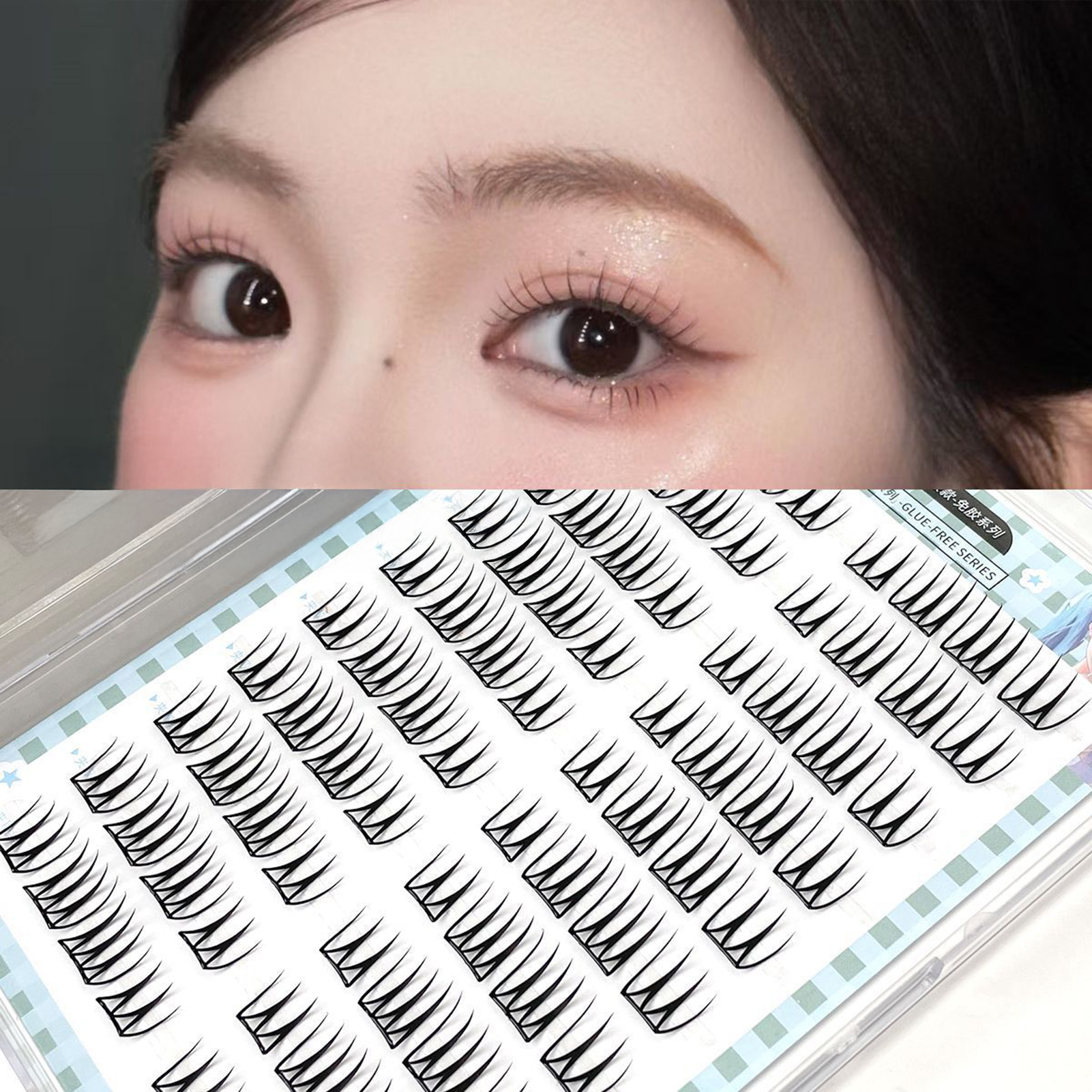 Self Adhensive False Eyelashes - đánh giá và giá Eyelash Extension Korean Style