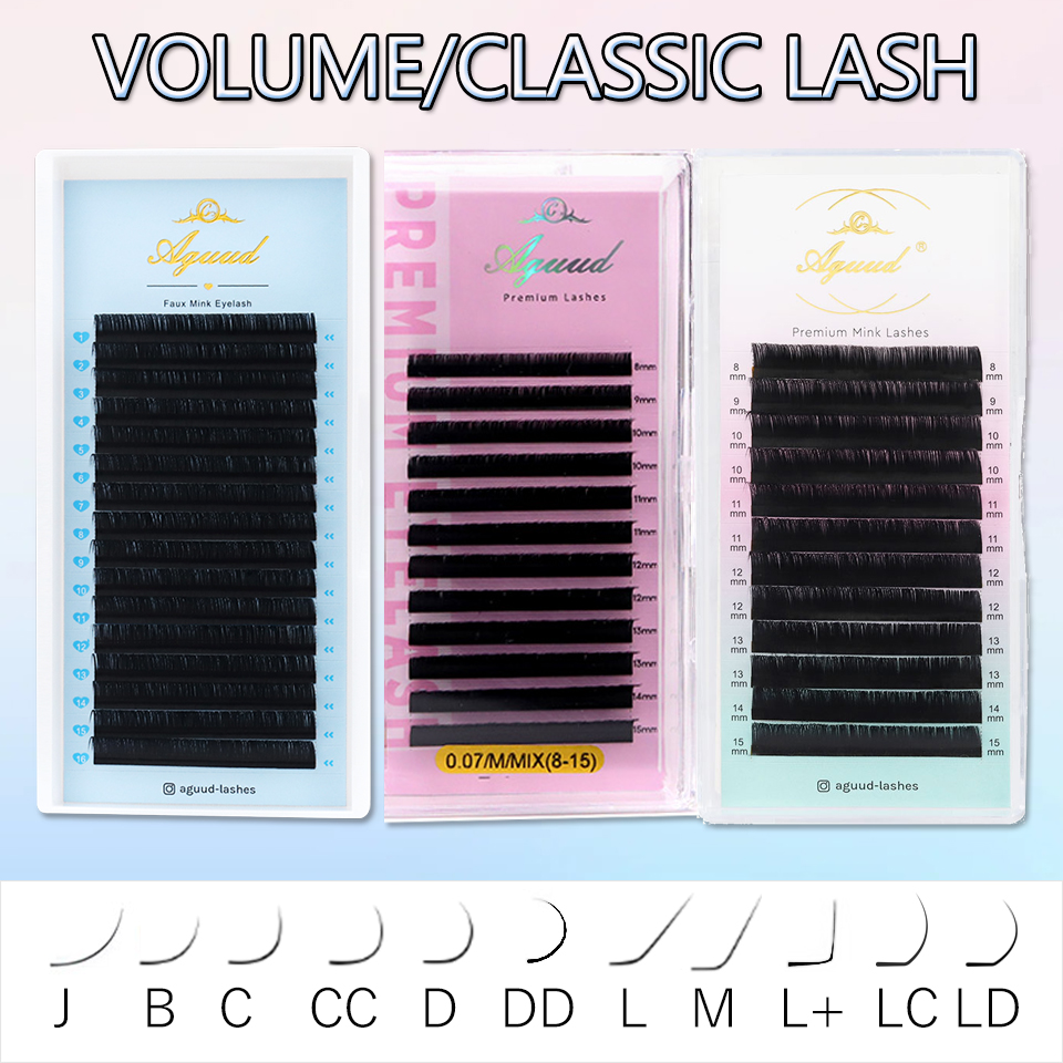 AGUUD 16rows Cashmere Classic  - đánh giá và giá Eyelash Extension Korean Style