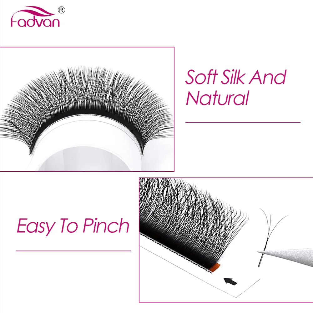 FADVAN 3D/4D/5D W Shape Eyelas - đánh giá và giá Eyelash Extension Hybrid