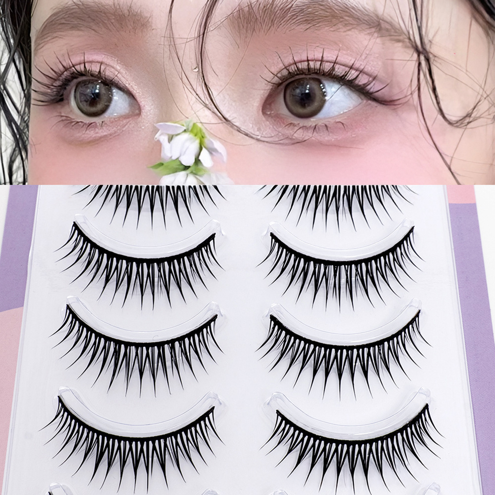 5 Pairs Korean Style False Eye - đánh giá và giá Eyelash Extension Korean Style