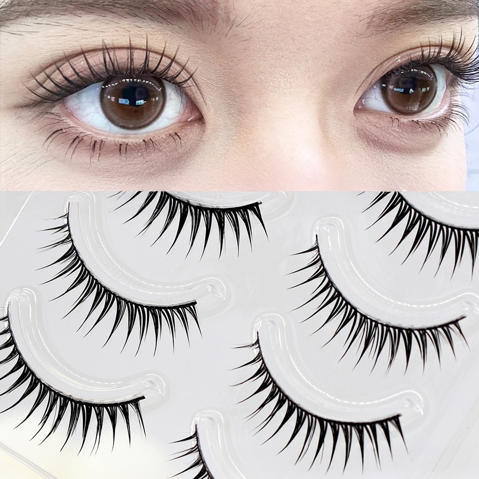 5 Pairs Korean Style False Eye - đánh giá và giá Eyelash Extension Korean Style