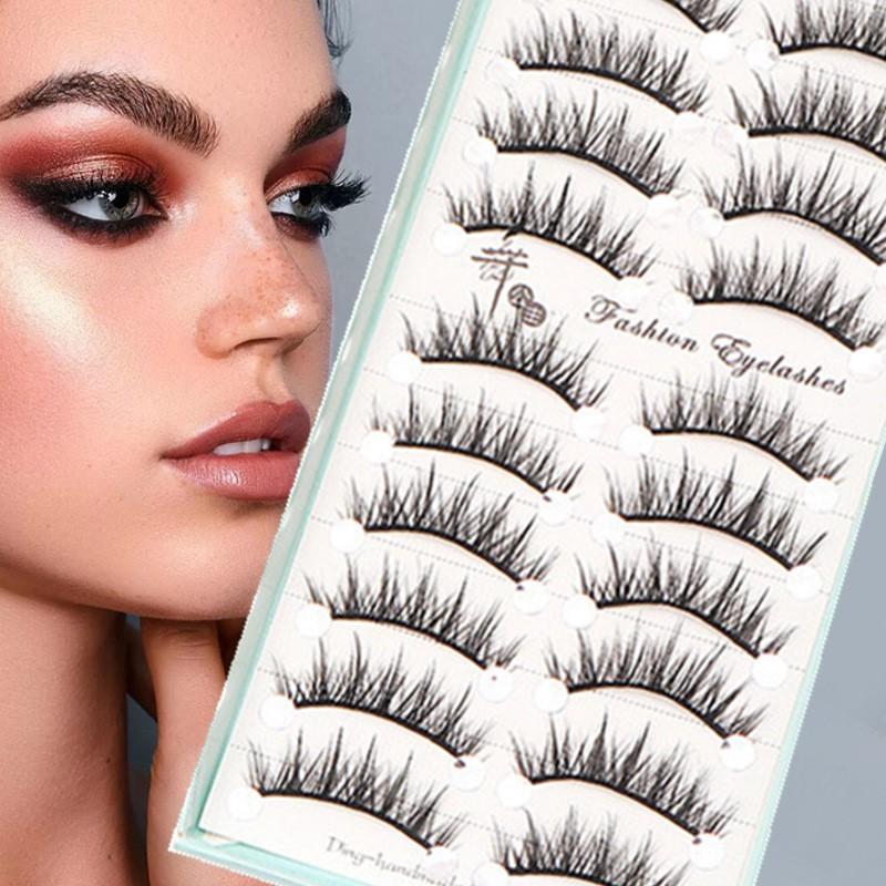 10 Pairs Natural Long Wispy Ca - đánh giá và giá Eyelash Extension Cat Eye