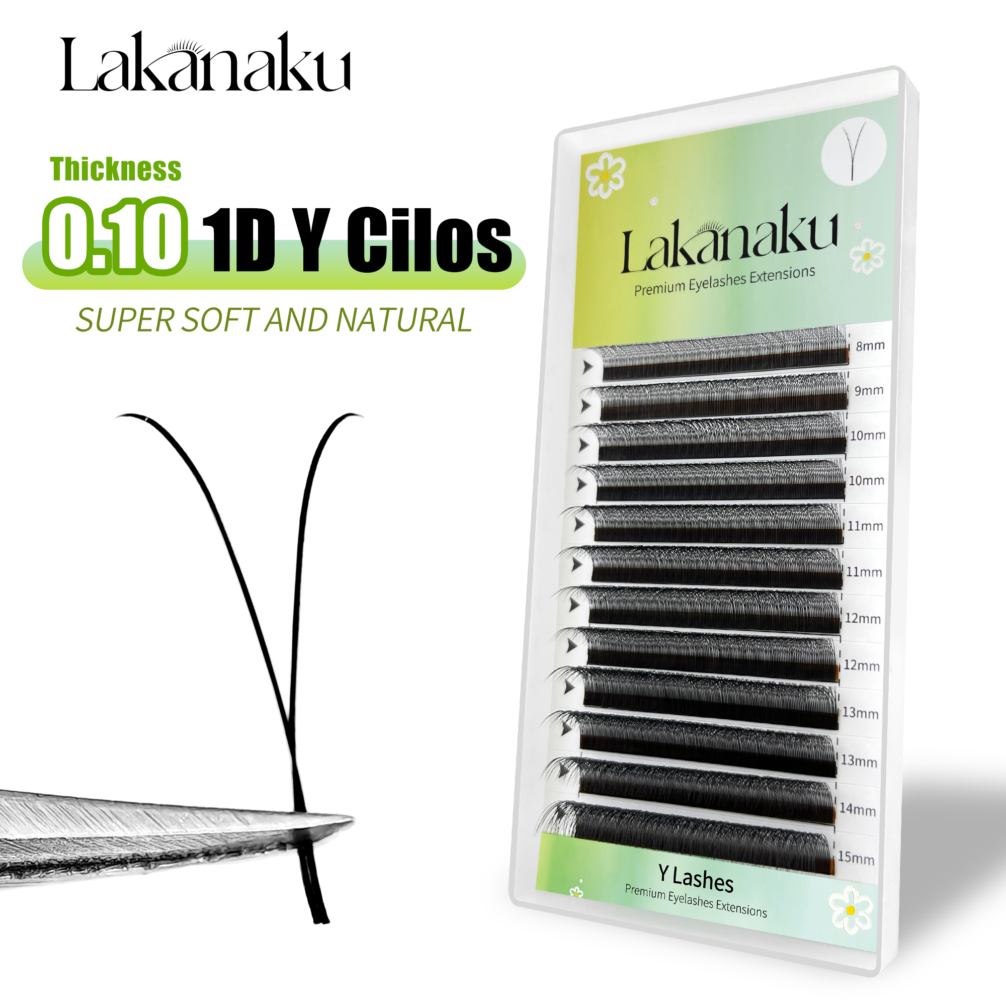 0.10 1D Y Lashes Premade Narro - đánh giá và giá Eyelash Extension Y Shape
